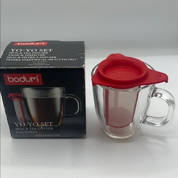 BODUM Yo-Yo Set Mug & Tea Infuser-10fl oz NEW! - Picture 1 of 6
